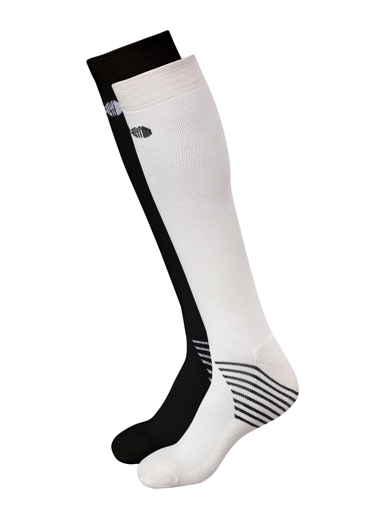 Compression Bamboo Socks Combo Set Of 2 - Off White & Black