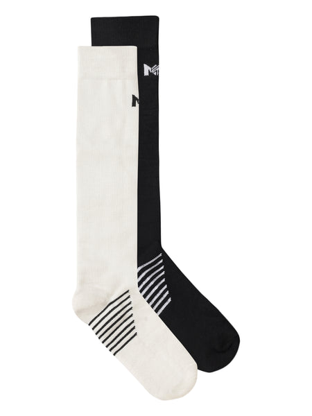 Compression Bamboo Socks Combo Set Of 2 - Off White & Black