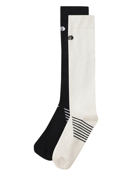 Compression Bamboo Socks Combo Set Of 2 - Off White & Black