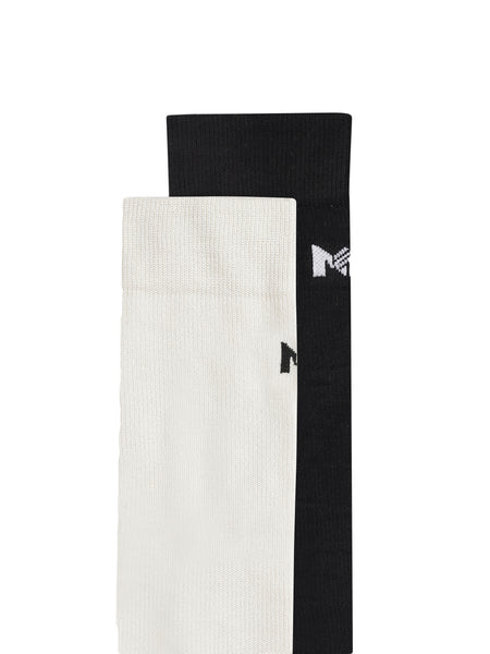 Compression Bamboo Socks Combo Set Of 2 - Off White & Black