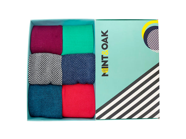 Giftbox of 6 - Splash of Fun Socks For Men