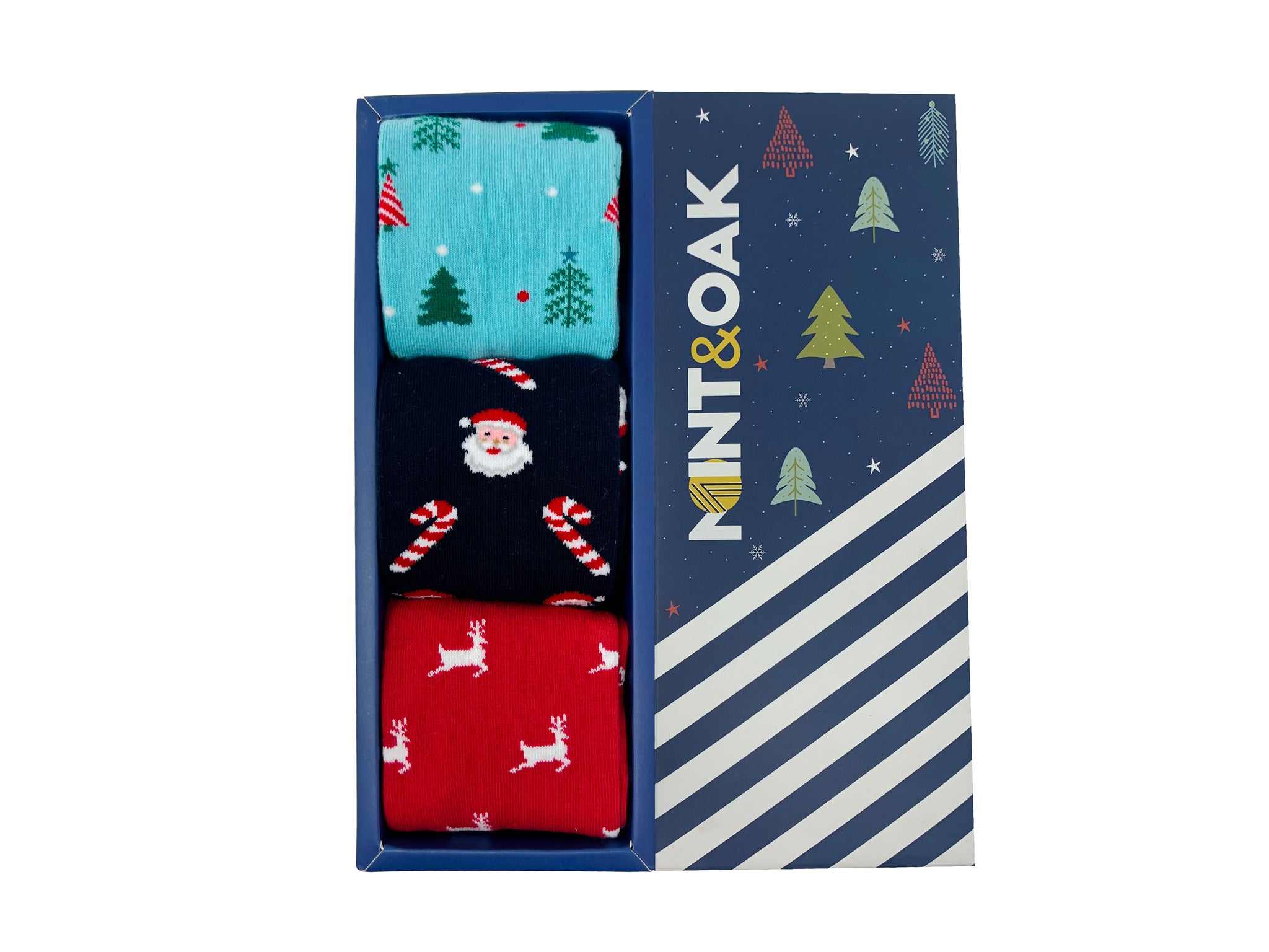 Gift box of 3 - Cheerful Christmas Socks for men