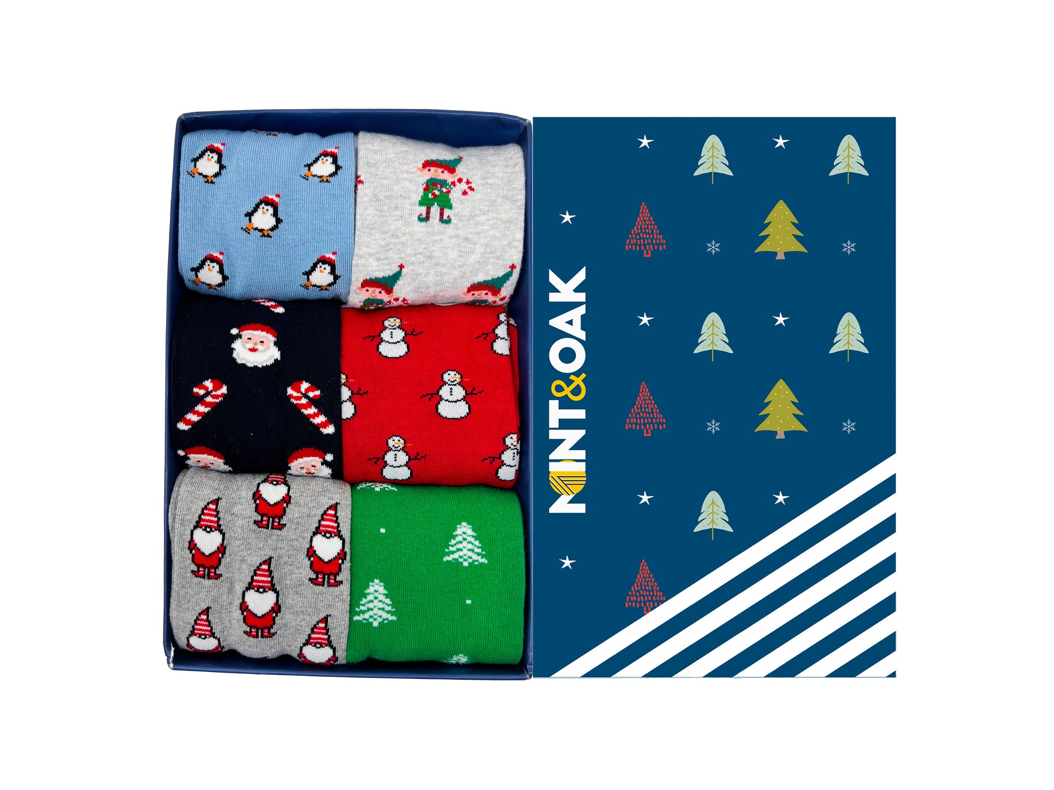 Giftbox of 6 - Elf Toes Trio Socks For Men