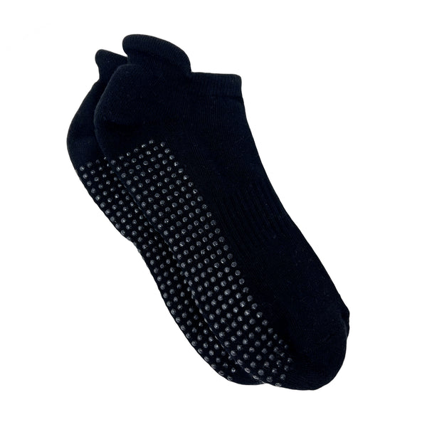 Elderly Care Silicone Grip No Fall Socks For Men & Women - Black