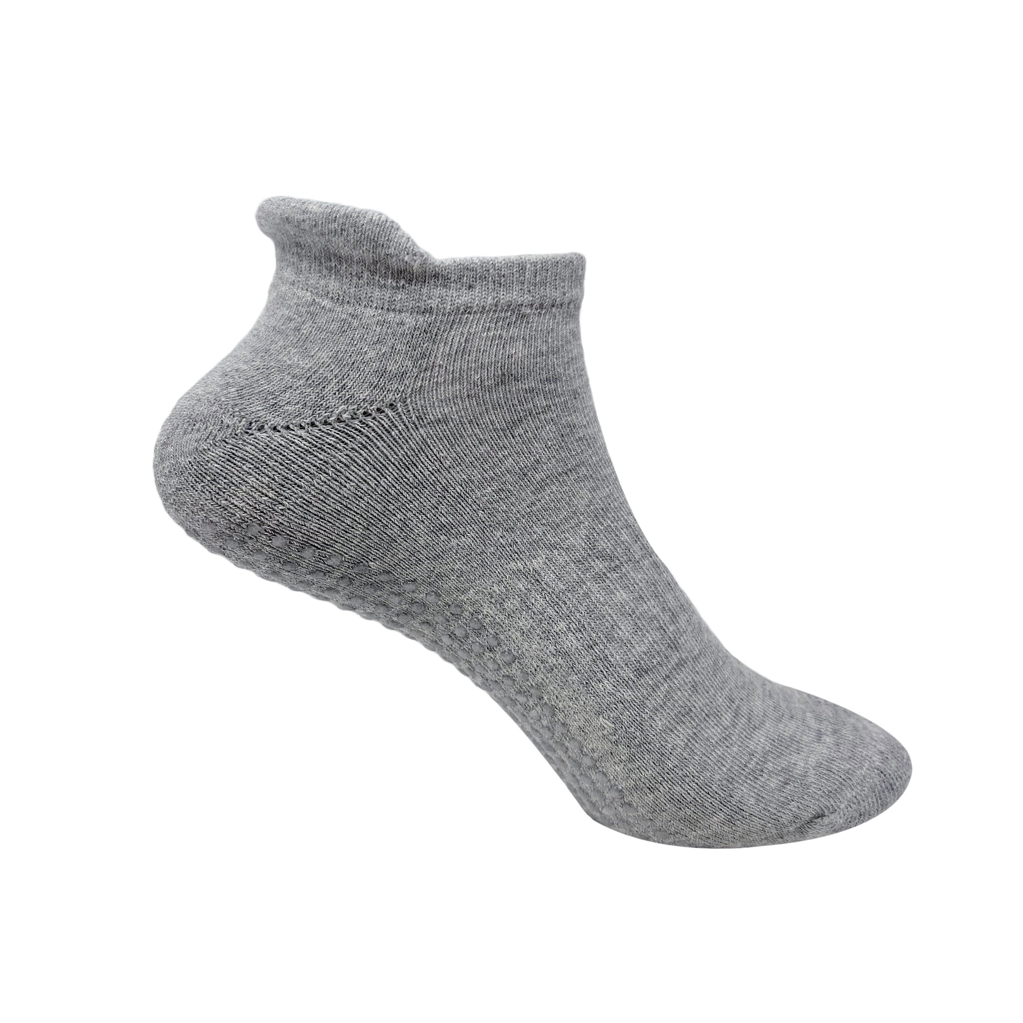 Elderly Care Silicone Grip No Fall Socks For Men & Women - Light Grey