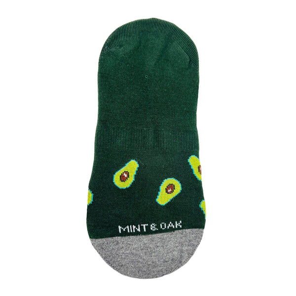 No Show Socks For Men - Avocado on Toes