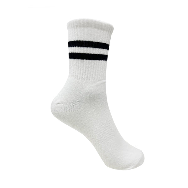 Pilates & Yoga Crew/ Full Length Grip Socks for Women - White, Black, Bottle Green