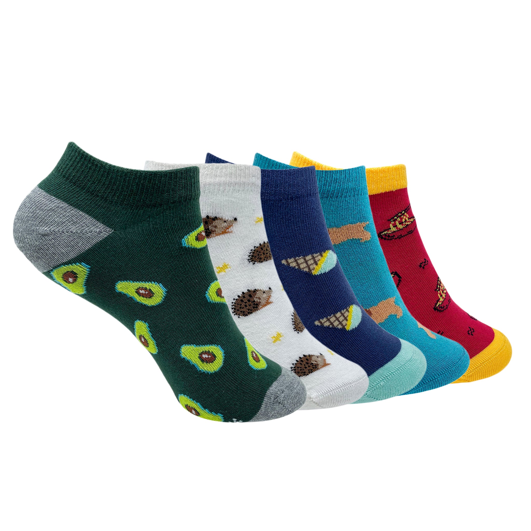 Happy Heel Huddle Set Of 5 Socks For Women