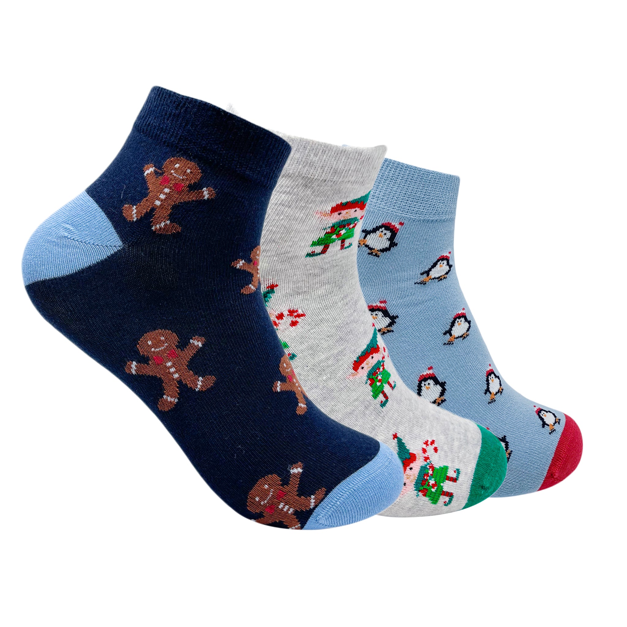 Ankle Set 3 Socks For Men - Holiday Harmony - Giftbox Packaging