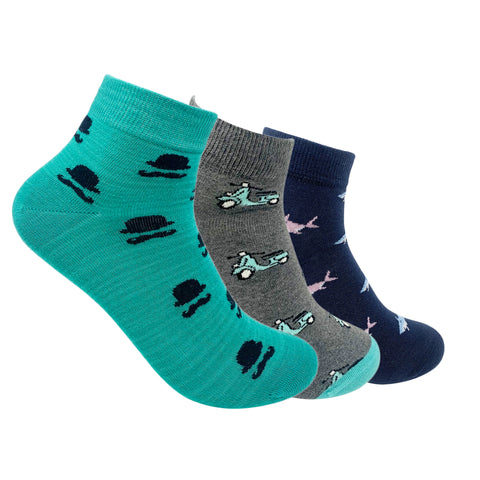 Ankle Set 3 Socks For Men - Cozy Trio