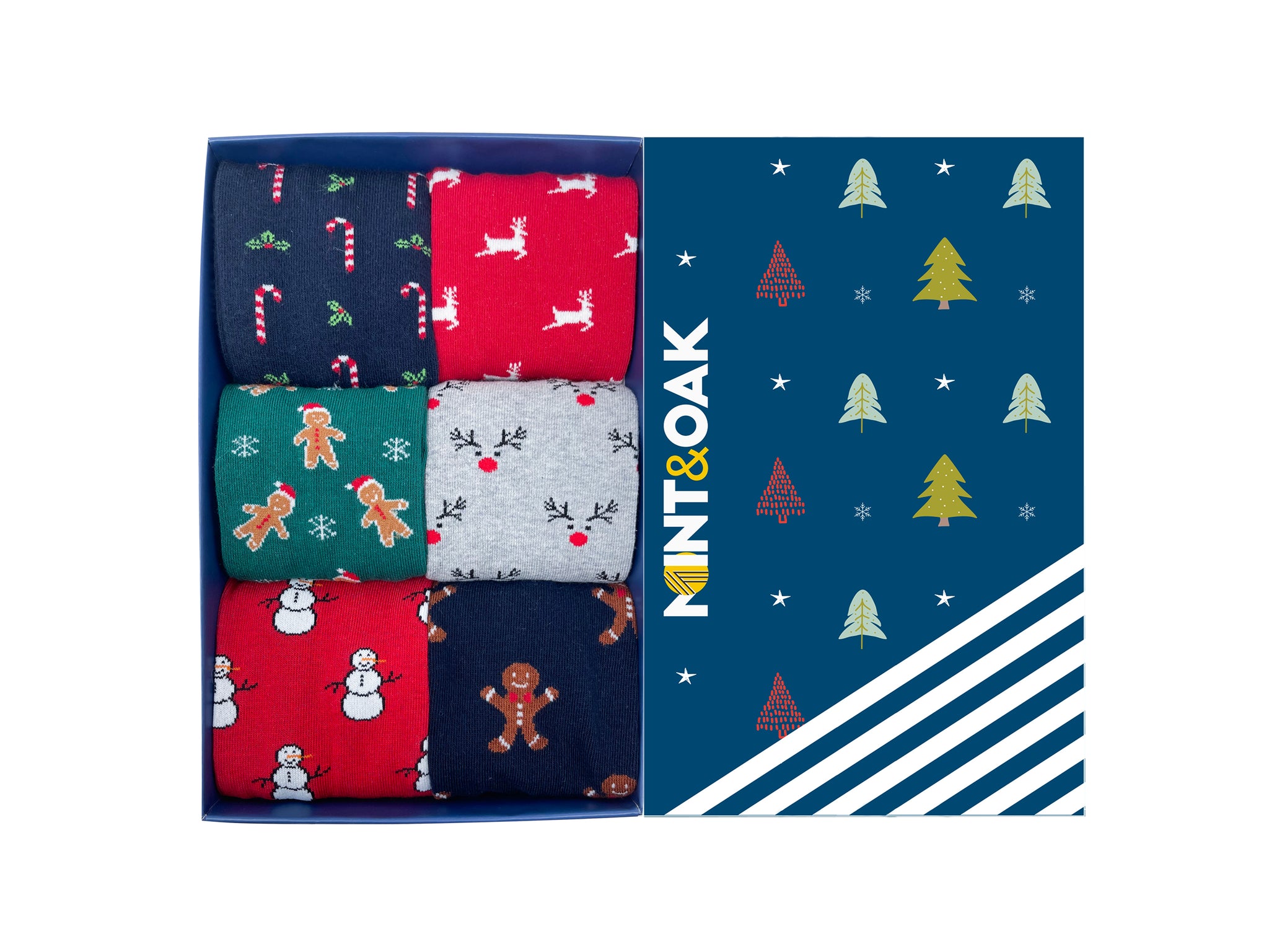 Giftbox of 6 - Christmas Goodies Socks For Men